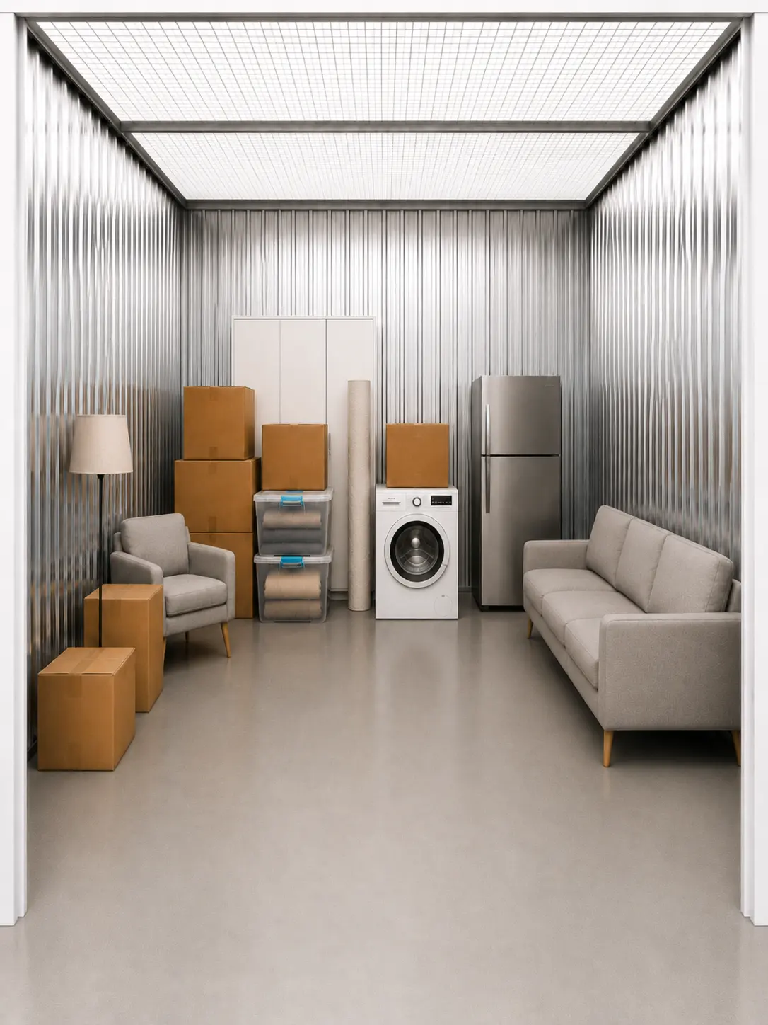 Interior de un trastero XL de hasta 6 m² para el contenido de una vivienda o material profesional